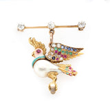 Victorian Bird Brooch-Charlotte Sayers Antique Jewellery