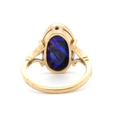 Victorian Black Opal Ring-Charlotte Sayers Antique Jewellery