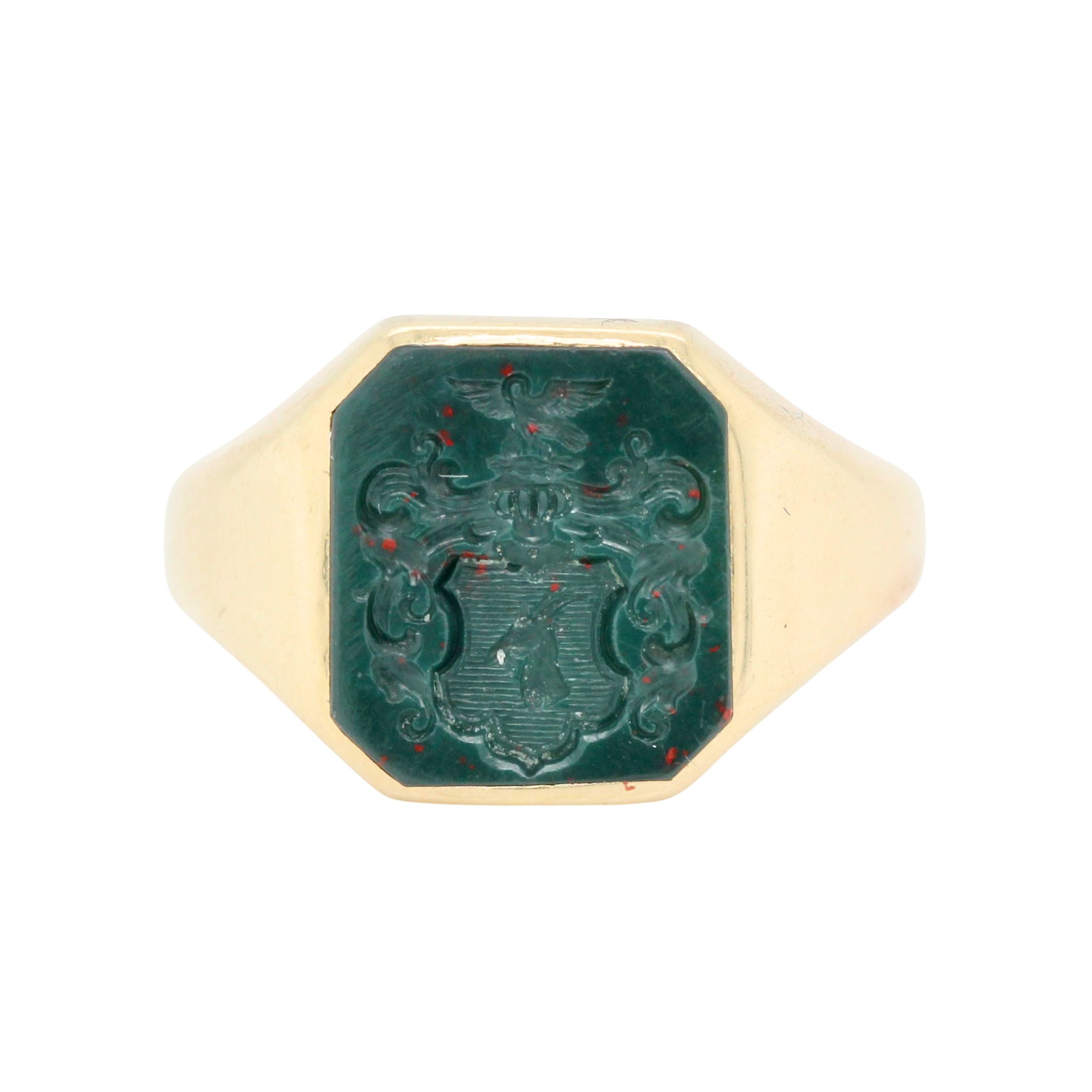 Victorian Bloodstone Intaglio Ring-Charlotte Sayers Antique Jewellery