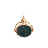 Victorian Bloodstone and Cornelian Fob Pendant-Charlotte Sayers Antique Jewellery