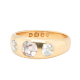 Victorian Brown Diamond Gypsy Set Ring-Charlotte Sayers Antique Jewellery