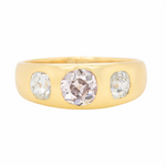 Victorian Brown Diamond Gypsy Set Ring-Charlotte Sayers Antique Jewellery