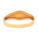 Victorian Cabochon Garnet Gold Bangle-Charlotte Sayers Antique Jewellery