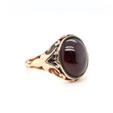 Victorian Cabochon Garnet Ring-Charlotte Sayers Antique Jewellery