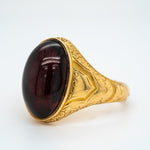 Victorian Cabochon Garnet Ring-Charlotte Sayers Antique Jewellery