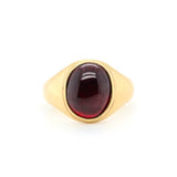 Victorian Cabochon Garnet Ring-Charlotte Sayers Antique Jewellery