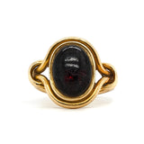 Victorian Cabochon Garnet Ring-Charlotte Sayers Antique Jewellery