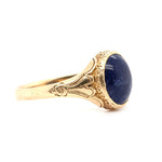 Victorian Cabochon Iolite Ring-Charlotte Sayers Antique Jewellery