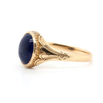 Victorian Cabochon Iolite Ring-Charlotte Sayers Antique Jewellery