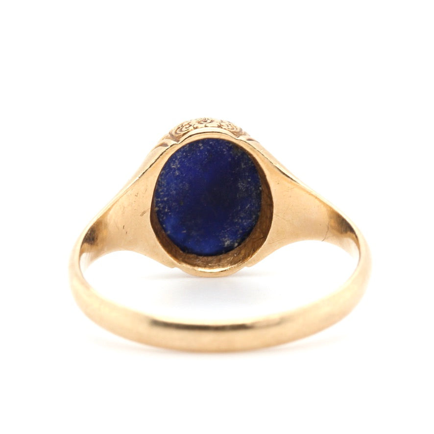 Victorian Cabochon Iolite Ring-Charlotte Sayers Antique Jewellery