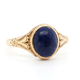 Victorian Cabochon Iolite Ring-Charlotte Sayers Antique Jewellery