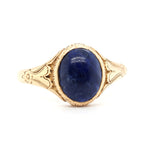 Victorian Cabochon Iolite Ring-Charlotte Sayers Antique Jewellery