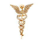 Victorian Caduceus Brooch-Charlotte Sayers Antique Jewellery