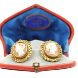 Victorian Cameo Earrings-Charlotte Sayers Antique Jewellery