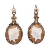 Victorian Cameo Earrings-Charlotte Sayers Antique Jewellery