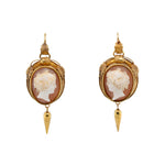 Victorian Cameo Earrings-Charlotte Sayers Antique Jewellery