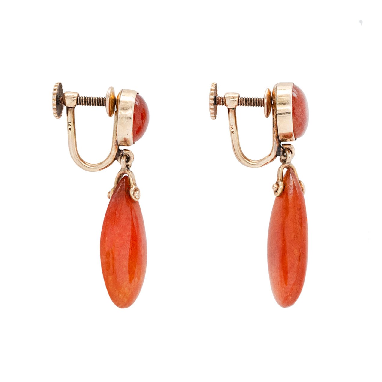 Victorian Carnelian Earrings-Charlotte Sayers Antique Jewellery