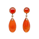 Victorian Carnelian Earrings-Charlotte Sayers Antique Jewellery