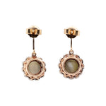 Victorian Cats Eye Chrysoberyl Earrings-Charlotte Sayers Antique Jewellery