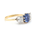 Victorian Ceylonese Sapphire and Diamond Ring-Charlotte Sayers Antique Jewellery