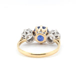 Victorian Ceylonese Sapphire and Diamond Ring-Charlotte Sayers Antique Jewellery