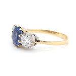 Victorian Ceylonese Sapphire and Diamond Ring-Charlotte Sayers Antique Jewellery