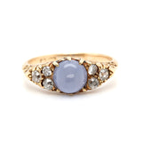 Victorian Chalcedony Diamond Ring-Charlotte Sayers Antique Jewellery