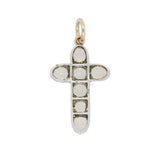 Victorian Chrysolite Cross Pendant-Charlotte Sayers Antique Jewellery