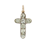 Victorian Chrysolite Cross Pendant-Charlotte Sayers Antique Jewellery