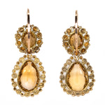 Victorian Citrine Day & Night Earrings-Charlotte Sayers Antique Jewellery