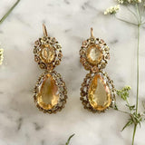 Victorian Citrine Day & Night Earrings-Charlotte Sayers Antique Jewellery