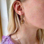 Victorian Citrine Day & Night Earrings-Charlotte Sayers Antique Jewellery