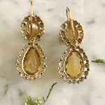 Victorian Citrine Day & Night Earrings-Charlotte Sayers Antique Jewellery