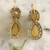 Victorian Citrine Day & Night Earrings-Charlotte Sayers Antique Jewellery