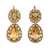 Victorian Citrine Day & Night Earrings-Charlotte Sayers Antique Jewellery