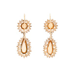 Victorian Citrine Drop Earrings-Charlotte Sayers Antique Jewellery