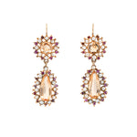 Victorian Citrine Drop Earrings-Charlotte Sayers Antique Jewellery
