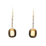 Victorian Citrine and Pearl Earrings-Charlotte Sayers Antique Jewellery