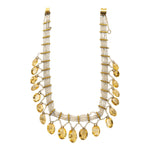 Victorian Citrine and Seed Pearl Collar-Charlotte Sayers Antique Jewellery