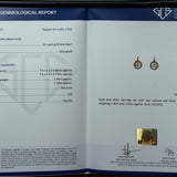 Victorian Collet Set Old Mine Cut Diamond Earrings-Charlotte Sayers Antique Jewellery