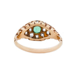 Victorian Colombian Emerald and Diamond Cluster Ring-Charlotte Sayers Antique Jewellery