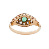 Victorian Colombian Emerald and Diamond Cluster Ring-Charlotte Sayers Antique Jewellery