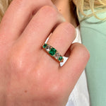 Victorian Colombian Emerald and Old Cut Diamond Ring-Charlotte Sayers Antique Jewellery