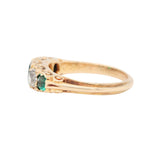 Victorian Colombian Emerald and Old Cut Diamond Ring-Charlotte Sayers Antique Jewellery
