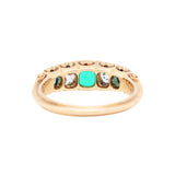 Victorian Colombian Emerald and Old Cut Diamond Ring-Charlotte Sayers Antique Jewellery
