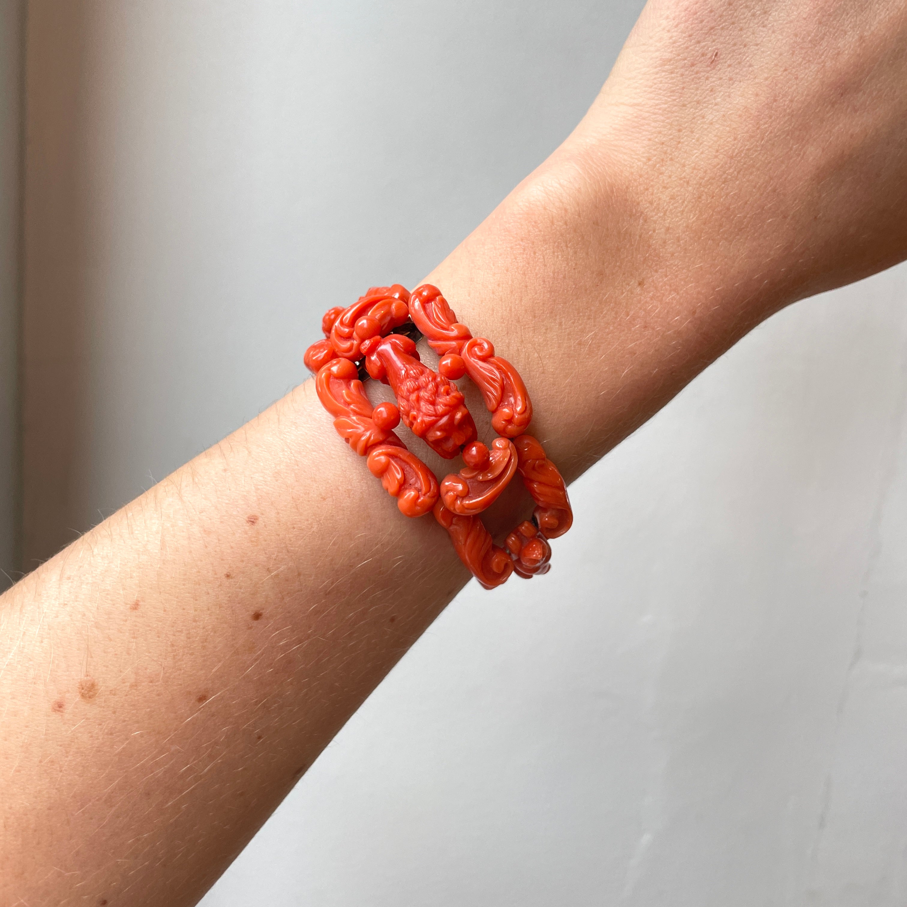 Victorian Coral Bracelet-Charlotte Sayers Antique Jewellery