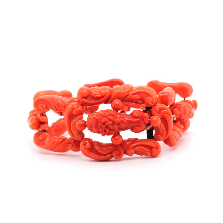 Victorian Coral Bracelet-Charlotte Sayers Antique Jewellery