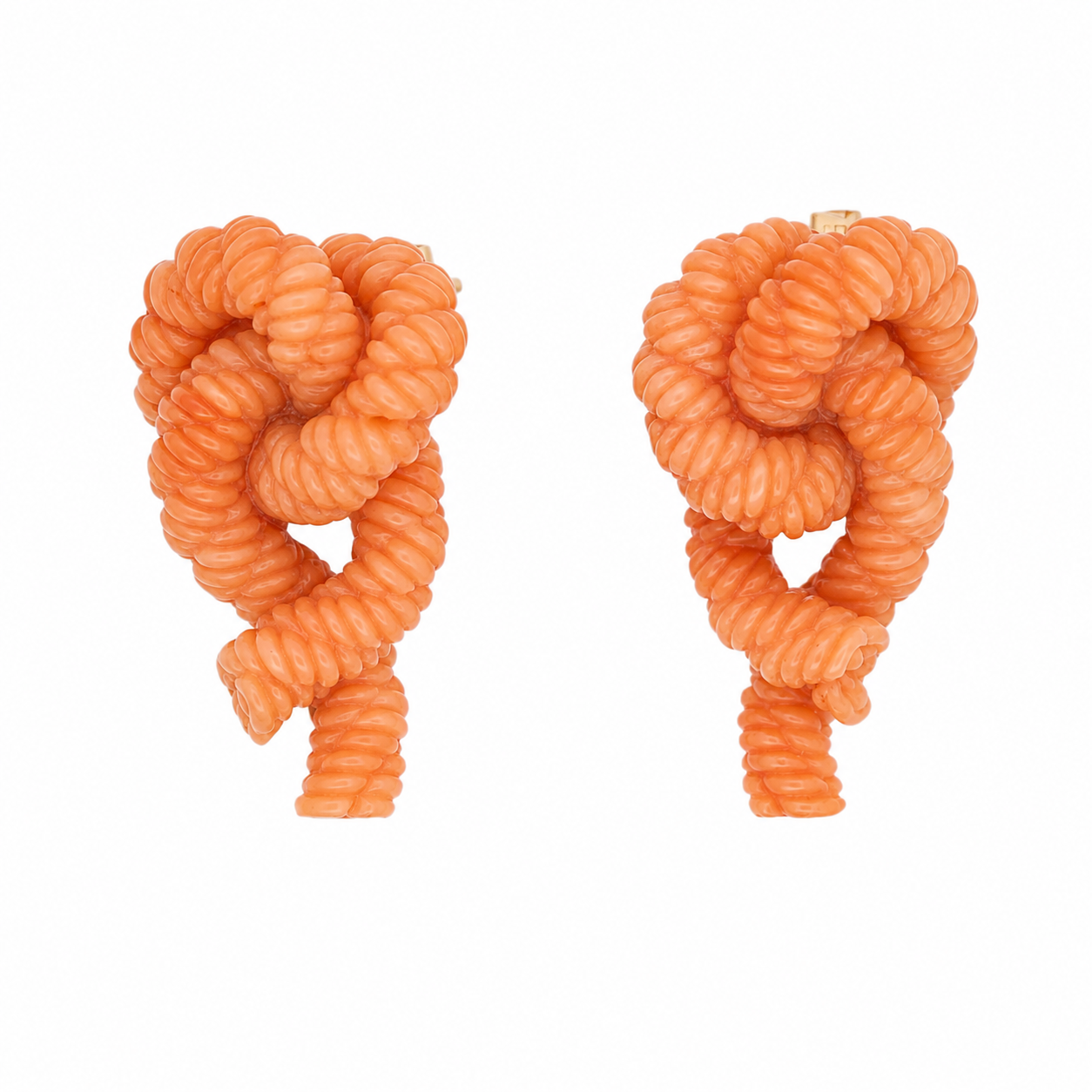 Victorian Coral Lovers Knot Suite-Charlotte Sayers Antique Jewellery