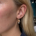 Victorian Coral Pearl Earrings-Charlotte Sayers Antique Jewellery