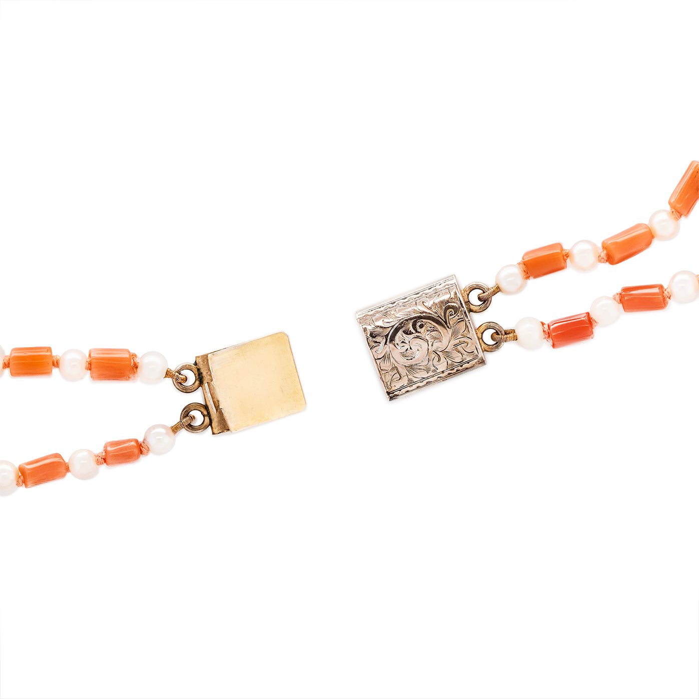 Victorian Coral and Pearl Necklace-Charlotte Sayers Antique Jewellery